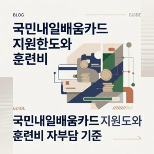ai thumbnail branding 국민내일배움카드 지원한도와 훈련비 자부담 기준 1788179420